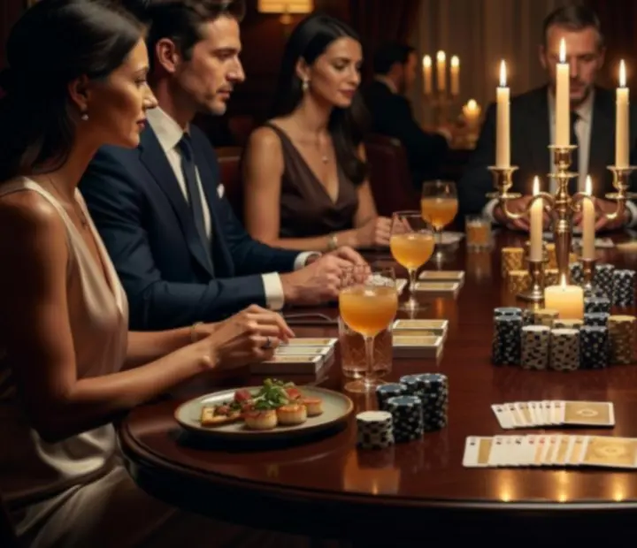 Poker tables arranged for a hosted social event at Acean Dashgrill